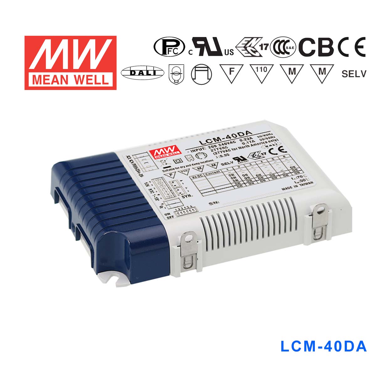 LCM-40DA LCM-40DA 40W DALI界面/点动调光多档输出恒流电源