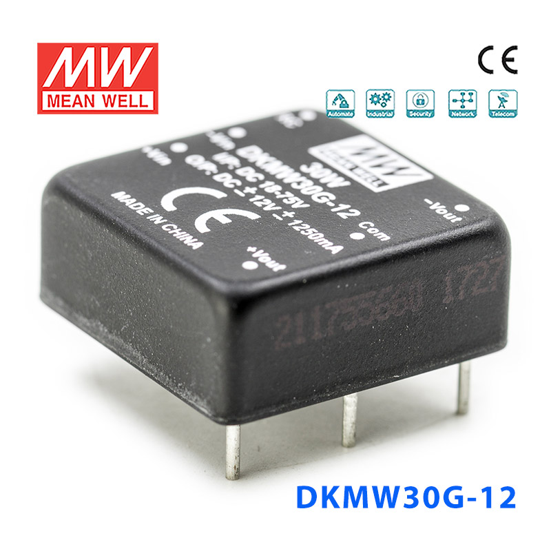 DKMW30G-12 DKMW30G-12 30W 18~75V 转 ±12V 1.25A 非稳压双路输出DC-DC模块电源