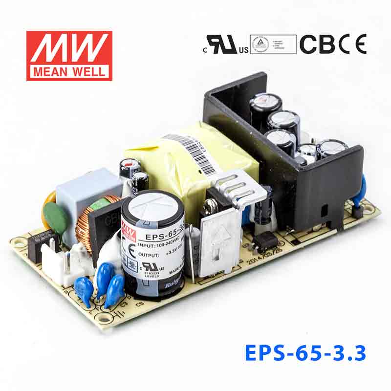 EPS-65-3.3 EPS-65-3.3 65W 3.3V11A 单路输出裸板高效低空载损耗明纬开关电源