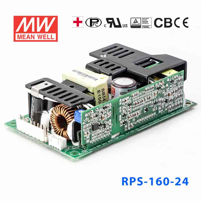 RPS-160-24 RPS-160-24 160W 24V 6.5A 单路输出微漏电PFC医用无外壳明纬开关电源