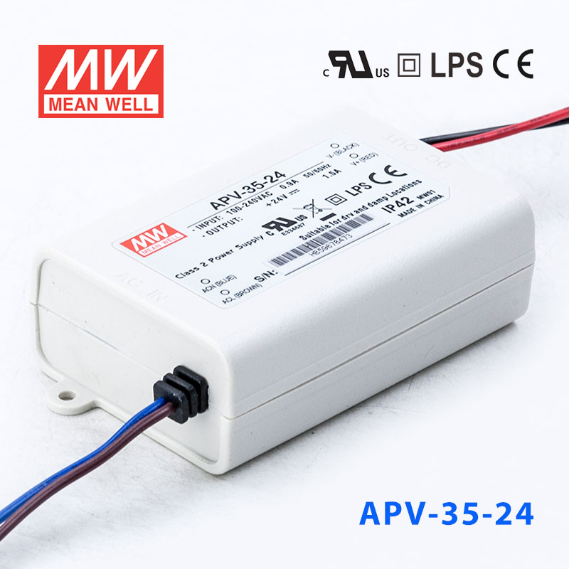 APV-35-24 APV-35-24 35W 24V 1.5A 明纬牌恒压输出防水塑壳LED照明电源