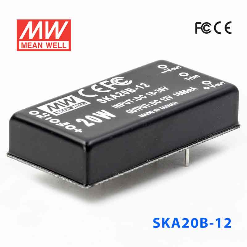 SKA20B-12 SKA20B-12 20W 18~36V 输入 12V 1.67A 稳压单路输出明纬DC-DC转换模块电源