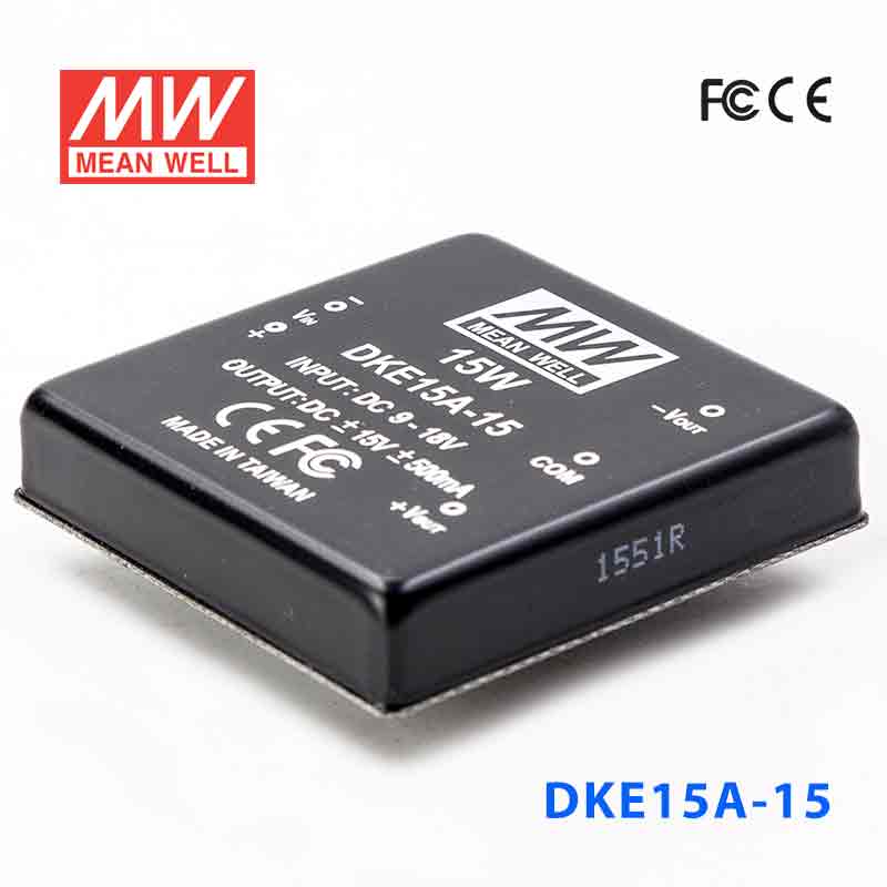 DKE15A-15 DKE15A-15 15W 9~18V 输入 ±15V 双路输出明纬DC-DC转换模块电源