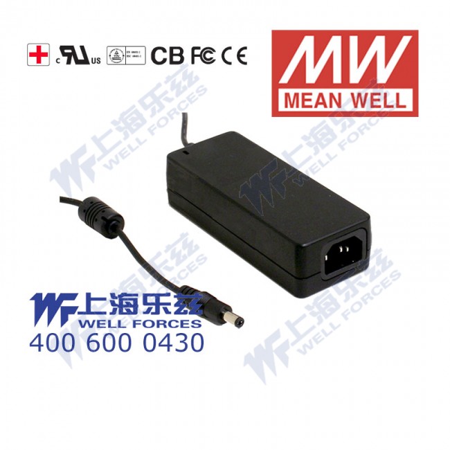 GSM40A48-P1J GSM40A48-P1J 40W 48V0.84A明纬高能效医疗型IEC320-C14插口电源适配器