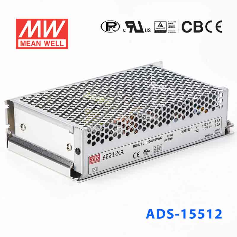 ADS-15512 ADS-15512 155W 12V12.5A 输出附加5V4A明纬双路电源