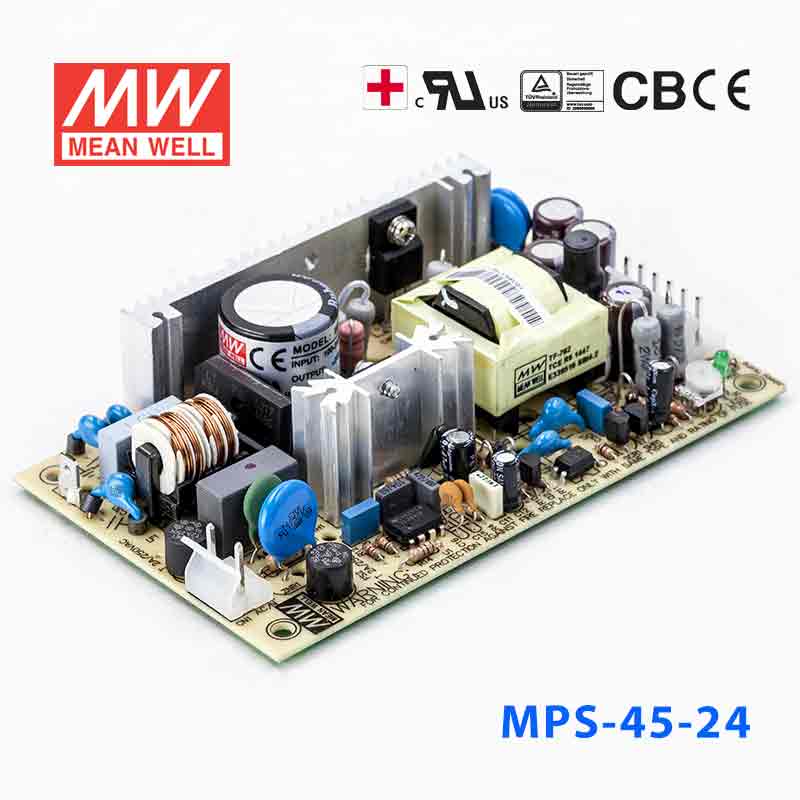 MPS-45-24 MPS-45-24 45W 24V1.9A 单路输出微漏电医用无外壳明纬开关电源