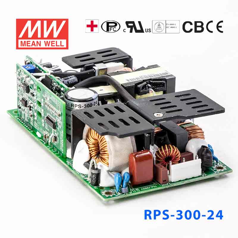 RPS-300-24 RPS-300-24 300W 24V 12.5A 单路输出PFC微漏电流低空载损耗无外壳医用明纬开关电源