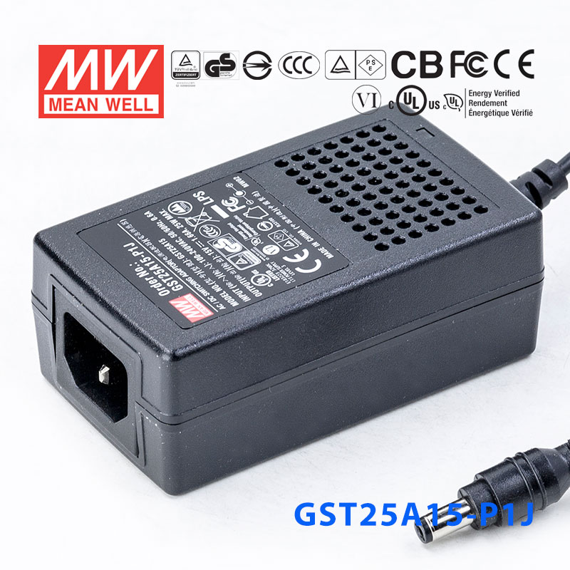 GST25A15-P1J GST25A15-P1J 25W 15V1.66A高效能低空载损耗绿色节能桌上型适配器