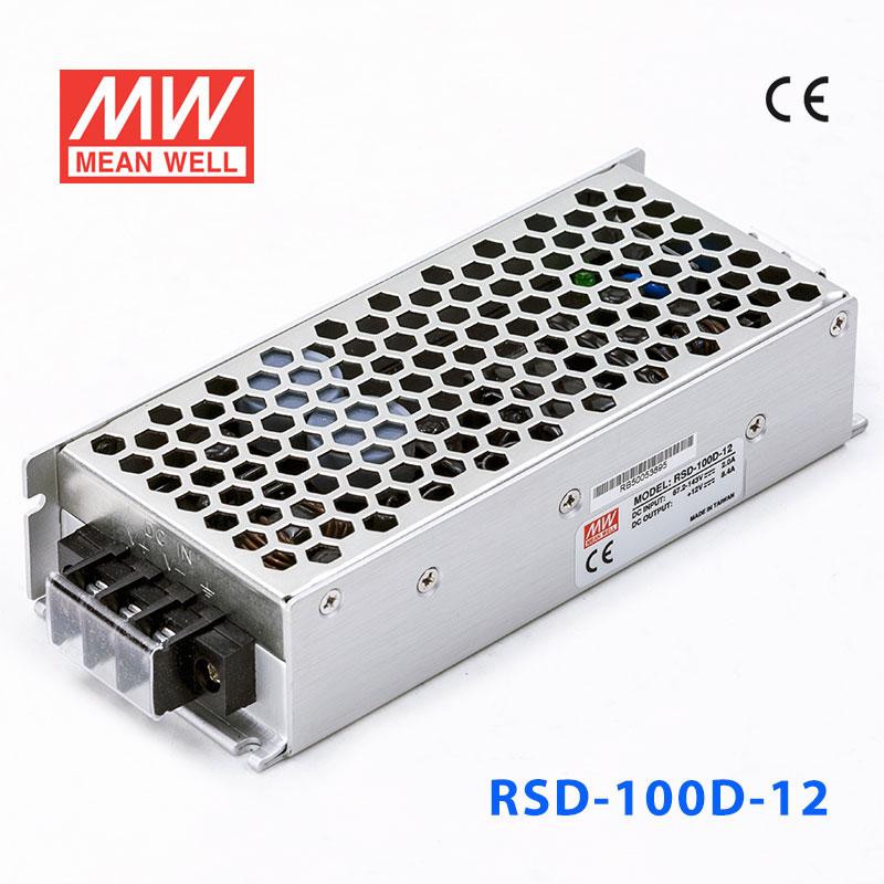 RSD-100D-12 RSD-100D-12 100W 57.6~154V 输入 12V 8.5A 输出铁道专用明纬DC-DC转换电源