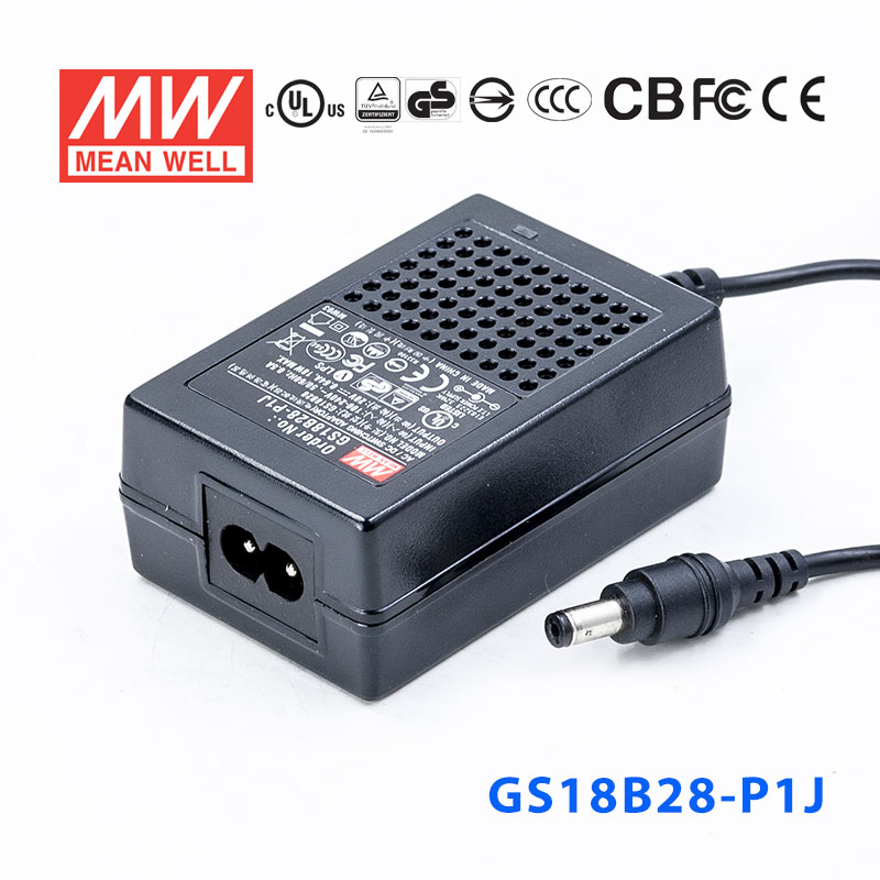 GS18B28-P1J GS18B28-P1J 18W 28V0.64A 输出绿色能源明纬电源适配器(双线插口)