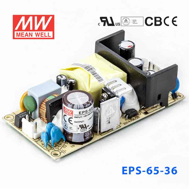 EPS-65-36 EPS-65-36 65W 36V1.81A 单路输出裸板高效低空载损耗明纬开关电源