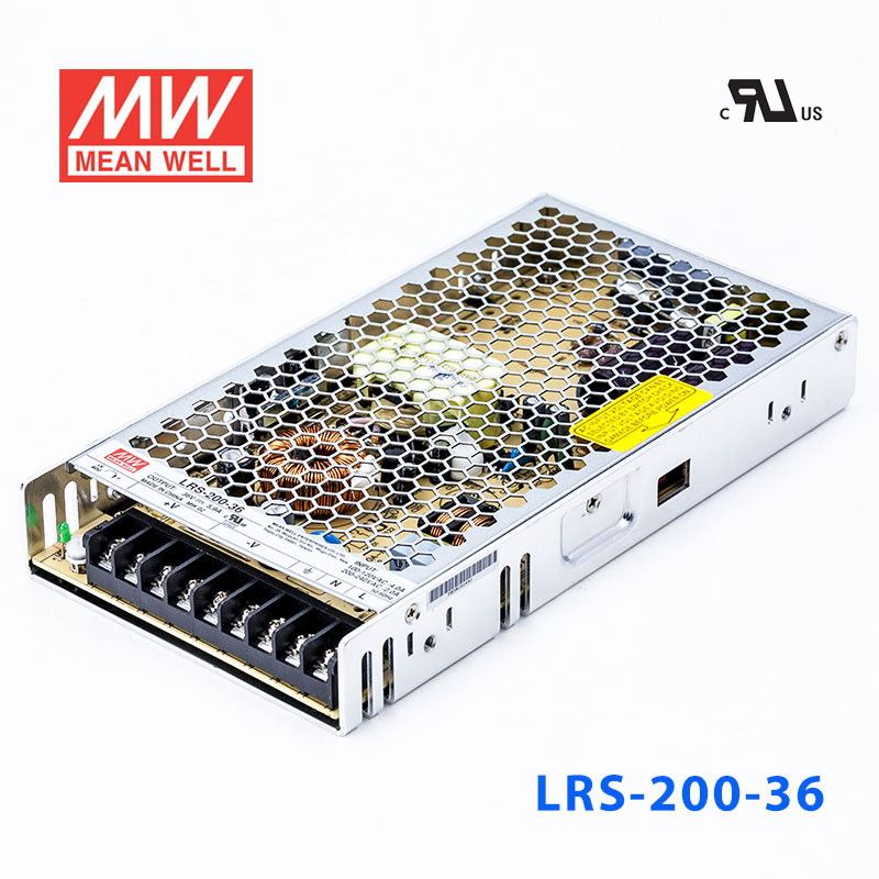 LRS-200-36 LRS-200-36 210W 36V5.9A输出（输入电压开关选择型)明纬超薄高性能开关电源