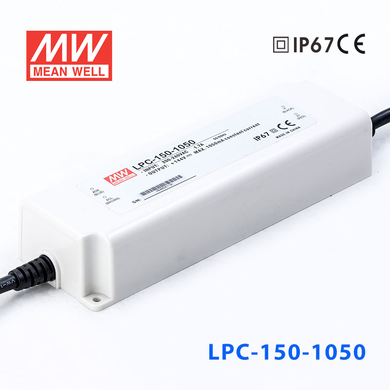LPC-150-1050 LPC-150-1050 150W 1050mA恒流输出明纬牌IP67防水塑壳LED电源
