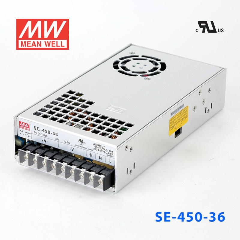 SE-450-36 SE-450-36 450W 36V12.5A 单路输出明纬电源(SE系列-内置有外壳)