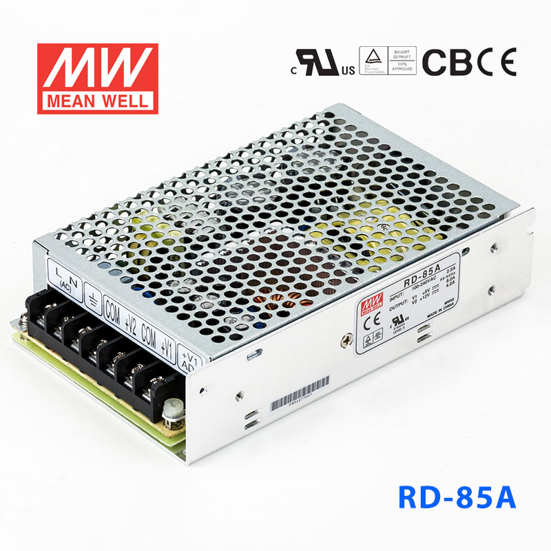 RD-85A RD-85A台湾明纬5V12V 双路开关电源85W直流稳压5V8A+12V4A