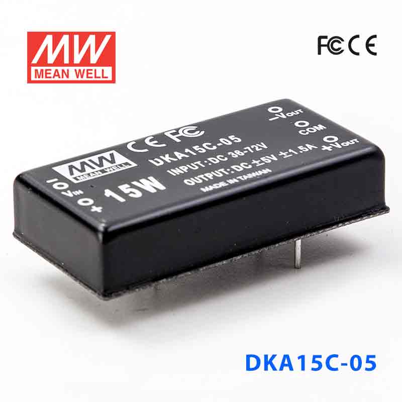 DKA15C-05 DKA15C-05 15W 36~72V 输入 ±5V 稳压双路输出明纬DC-DC转换模块电源