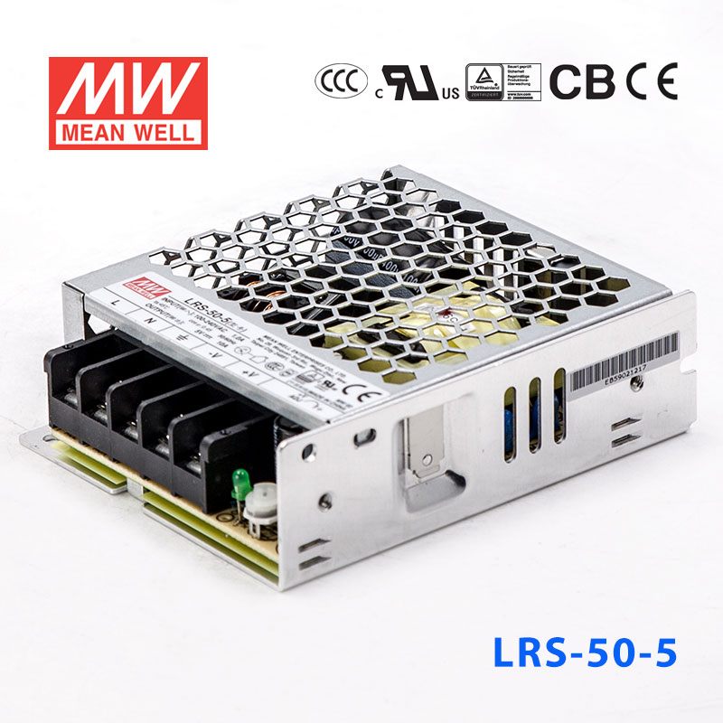 LRS-50-5 LRS-50-5 50W 5V 10A单路输出超薄型低空载损耗明纬开关电源