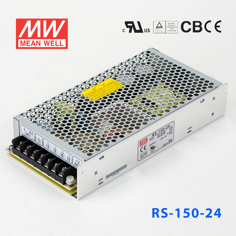 RS-150-24 RS-150-24 150W 24V6.5A 单路输出明纬电源(G3系列-高性能内置有外壳)