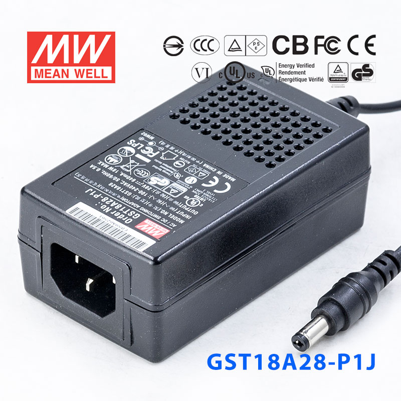 GST18A28-P1J GST18A28-P1J 18W 28V0.64A高效能低空载损耗绿色节能桌上型适配器