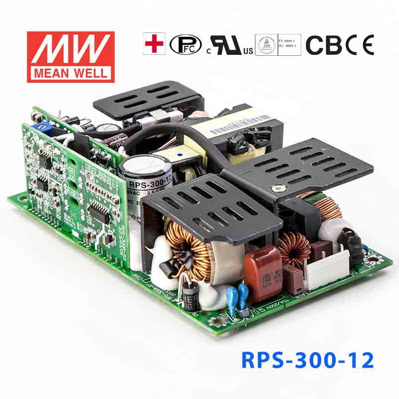 RPS-300-12 RPS-300-12 300W 12V 25A 单路输出PFC微漏电流低空载损耗无外壳医用明纬开关电源