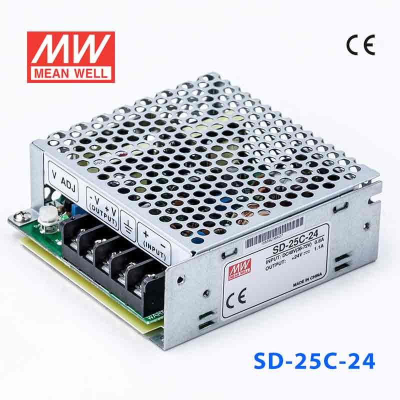 SD-25C-24 SD-25C-24 25W 36~72V 输入 24V 1.1A 输出有外壳明纬DC-DC转换电源