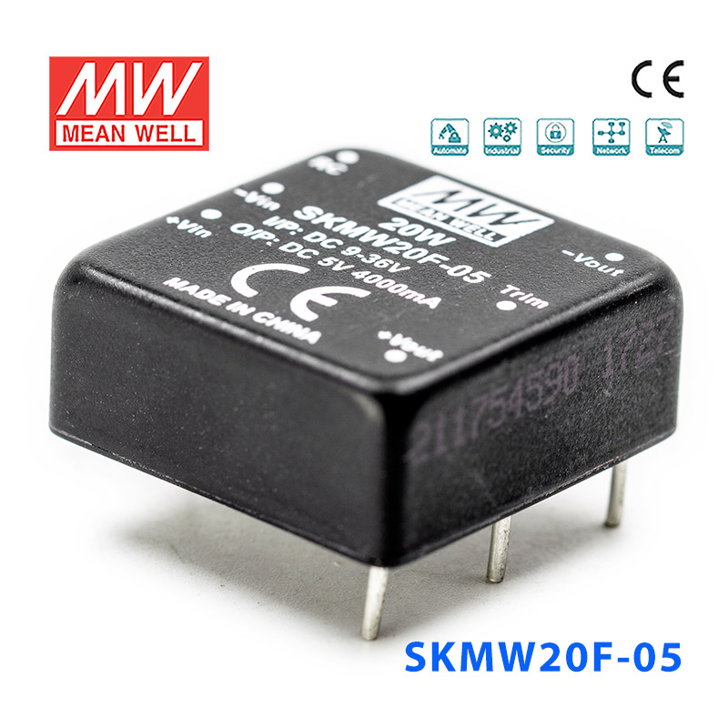 SKMW20F-03 SKMW20F-03 20W 9~36V 转 3.3V 4.5A 非稳压单路输出DC-DC模块电源