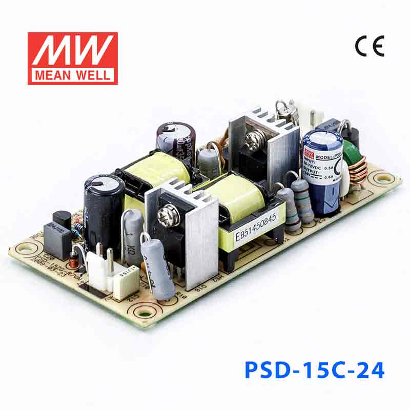 PSD-15C-24 PSD-15C-24 15W 36~72V 输入 24V 0.6A 单路输出PCB板明纬DC-DC变换电源