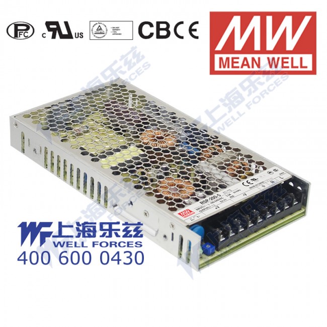 RSP-200-2.5 RSP-200-2.5 200W 2.5V40A 单路输出带功率因素校正超薄型明纬开关电源