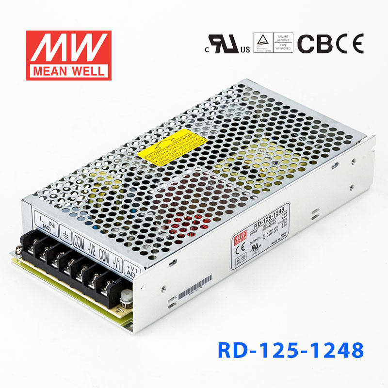 RD-125-1248 RD-125-1248台湾明纬12V48V双路电源125W直流稳压12V2.3A+48V2.3A