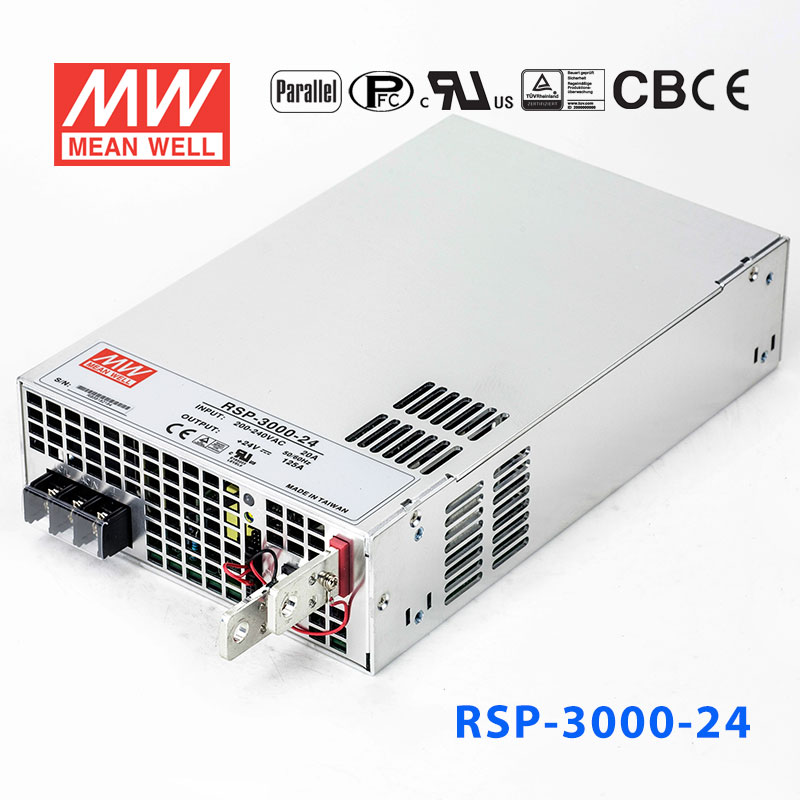 RSP-3000-24 RSP-3000-24 3000W 24V125A 单路输出带功率因素校正可并联明纬开关电源