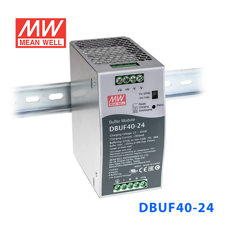 DBUF40-24 DBUF40-24台湾明纬24V/40A稳压直流导轨型缓冲模块电源