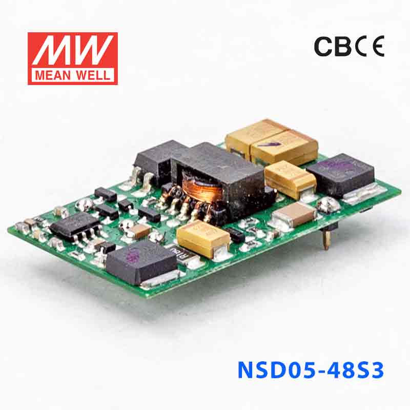 NSD05-48S3 NSD05-48S3 5W 18~72V 输入 3.3V 稳压输出板上安装型明纬DC-DC变换电源