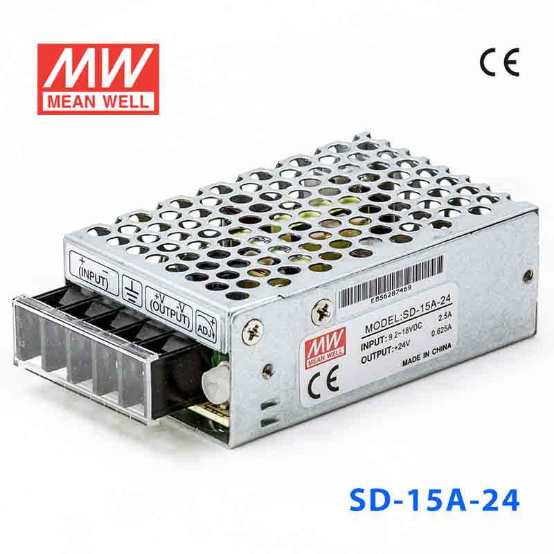 SD-15A-24 SD-15A-24 15W 9.2~18V 输入 24V 0.625A 输出有外壳明纬DC-DC转换电源