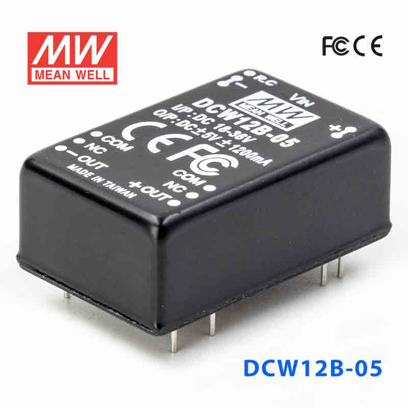 DCW12B-05 DCW12B-05 12W 18~36V 输入 ±5V 稳压双路输出明纬DC-DC转换模块电源