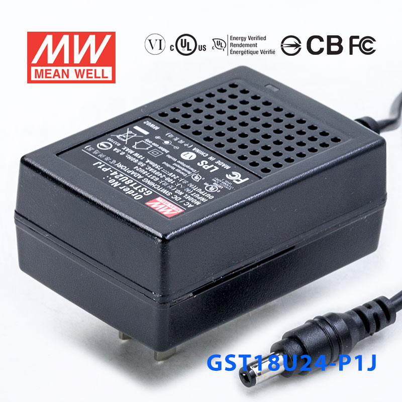 GST18U24-P1J GST18U24-P1J 18W 24V0.75A高效能低空载损耗绿色节能美规适配器