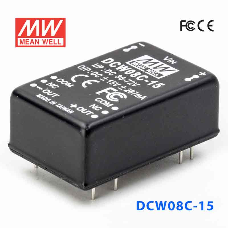 DCW08C-15 DCW08C-15 8W 36~72V 输入 ±15V 稳压双路输出明纬DC-DC转换模块电源
