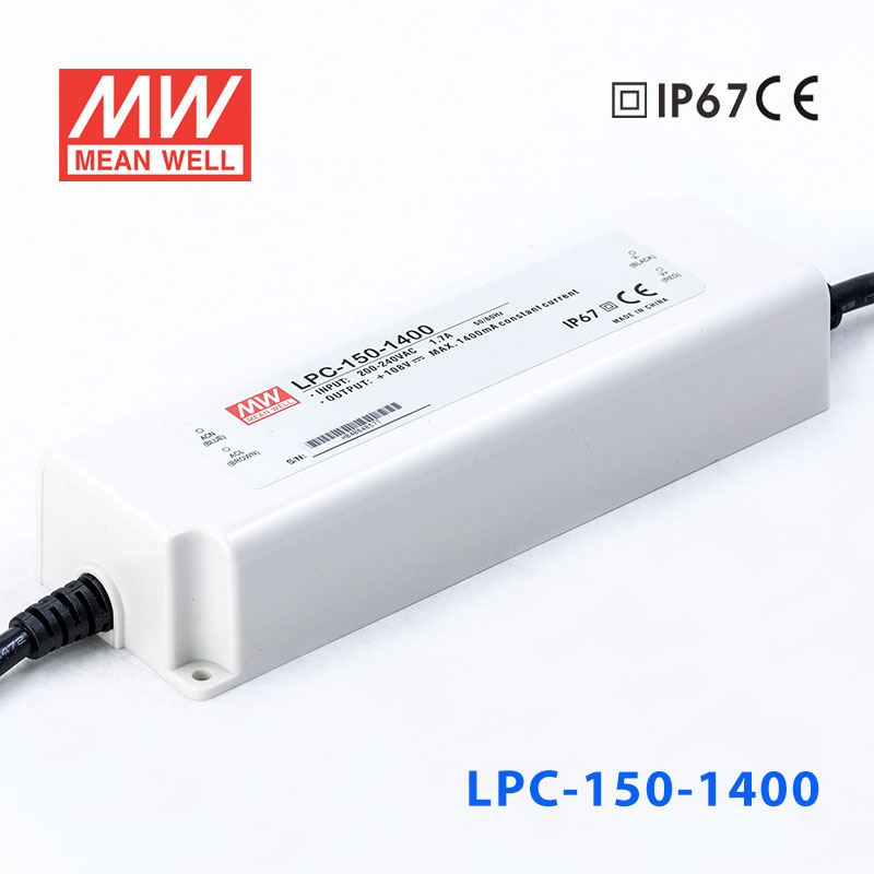 LPC-150-1400 LPC-150-1400 150W 1400mA恒流输出明纬牌IP67防水塑壳LED电源
