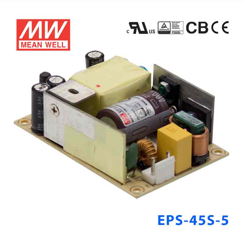 EPS-45S-5 EPS-45S-5 45W 5V8A 单路输出裸板高效低空载损耗明纬开关电源