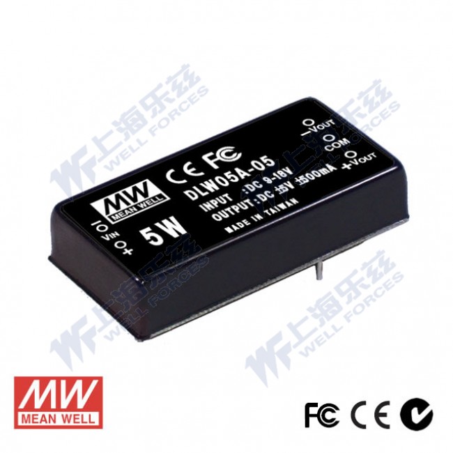 DLW05C-15 DLW05C-15 5W 36~72V 输入 ±15V 稳压双路输出明纬DC-DC转换模块电源