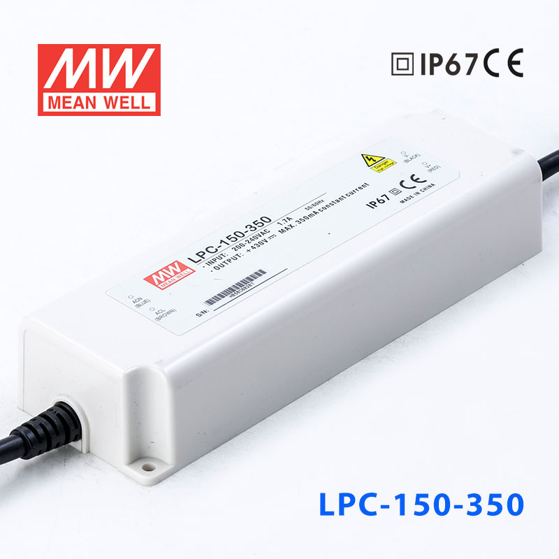 LPC-150-350 LPC-150-350 150W 350mA恒流输出明纬牌IP67防水塑壳LED电源