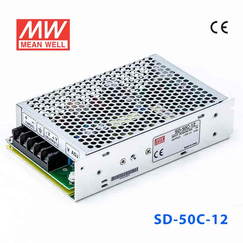 SD-50C-12 SD-50C-12 50W 36~72V 输入 12V 4.2A 输出有外壳明纬DC-DC转换电源