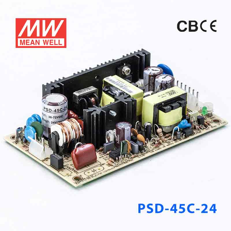 PSD-45C-24 PSD-45C-24 45W 36~72V 输入 24V 1.875A 单路输出PCB板明纬DC-DC变换电源