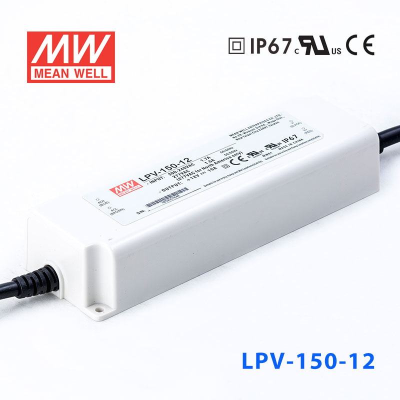 LPVL-150-12 LPVL-150-12 120W 12V 10A明纬牌恒压输出IP67防水塑壳LED照明电源