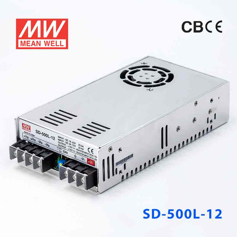 SD-500L-12 SD-500L-12 500W 19~72V 输入 12V 40A 输出有外壳明纬DC-DC转换电源
