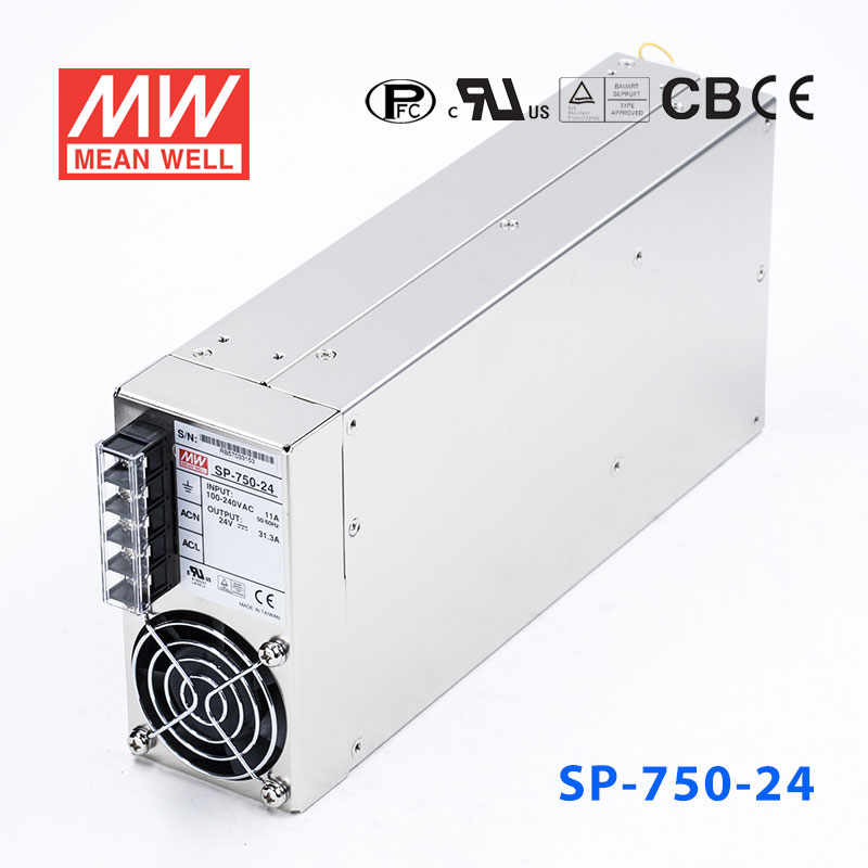 SP-750-24 SP-750-24 750W 24V31.3A 单路输出带PFC功能明纬开关电源