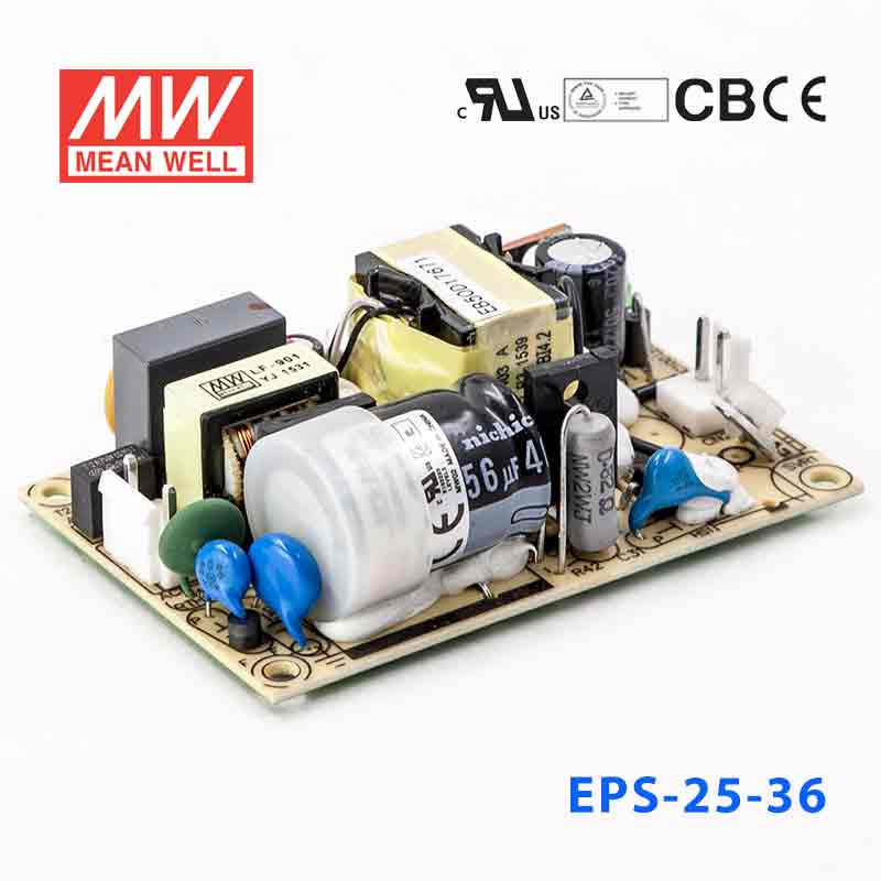 EPS-25-36 EPS-25-36 45W 36V0.7A 单路输出裸板高效低空载损耗明纬开关电源