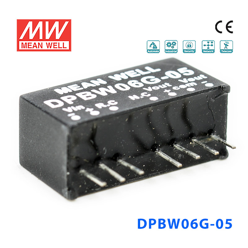 DPBW06G-05 DPBW06G-05 6W 18~75V 转 ±5V 0.6A 稳压双路输出DC-DC模块电源