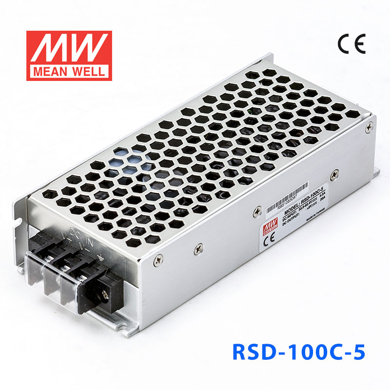 RSD-100C-5 RSD-100C-5 100W 28.8~67.2V 输入 5V 20A 输出铁道专用明纬DC-DC转换电源