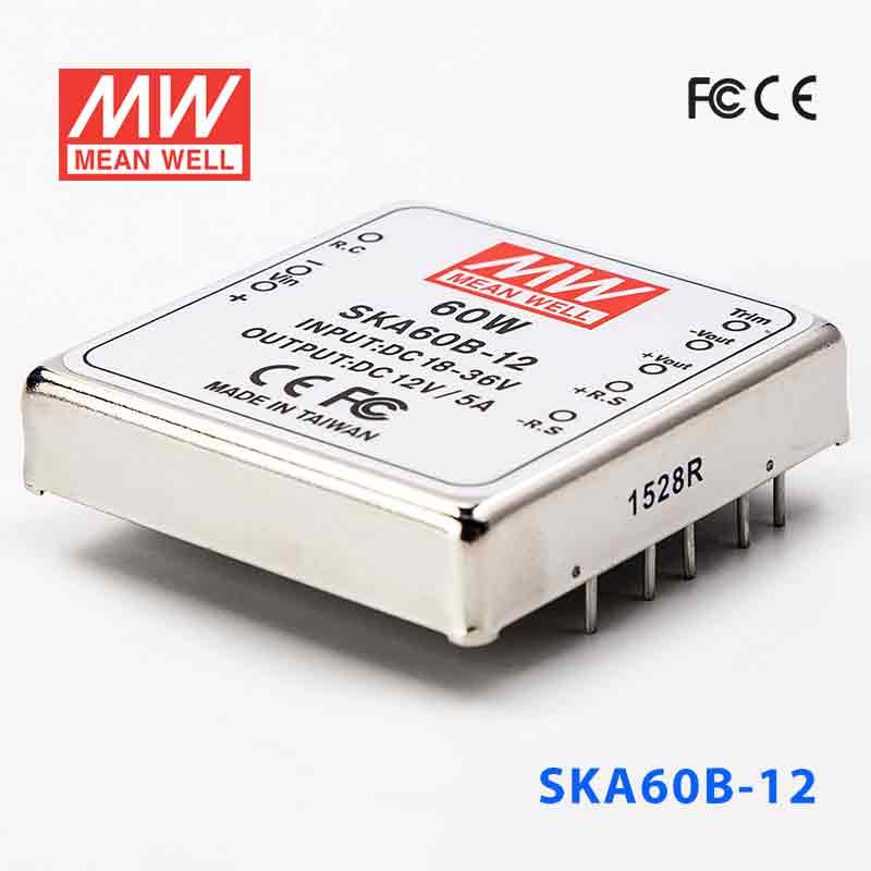SKA60B-12 SKA60B-12 60W 18~36V 输入 12V 5A 明纬单路稳压输出DC-DC转换电源
