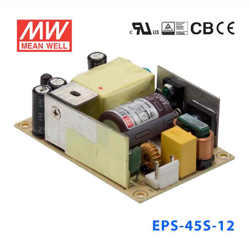 EPS-45S-12 EPS-45S-12 45W 12V3.8A 单路输出裸板高效低空载损耗明纬开关电源